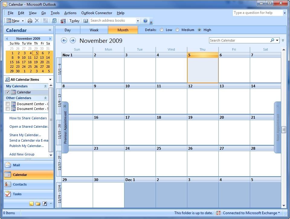 outlook for mac shared calendar empty